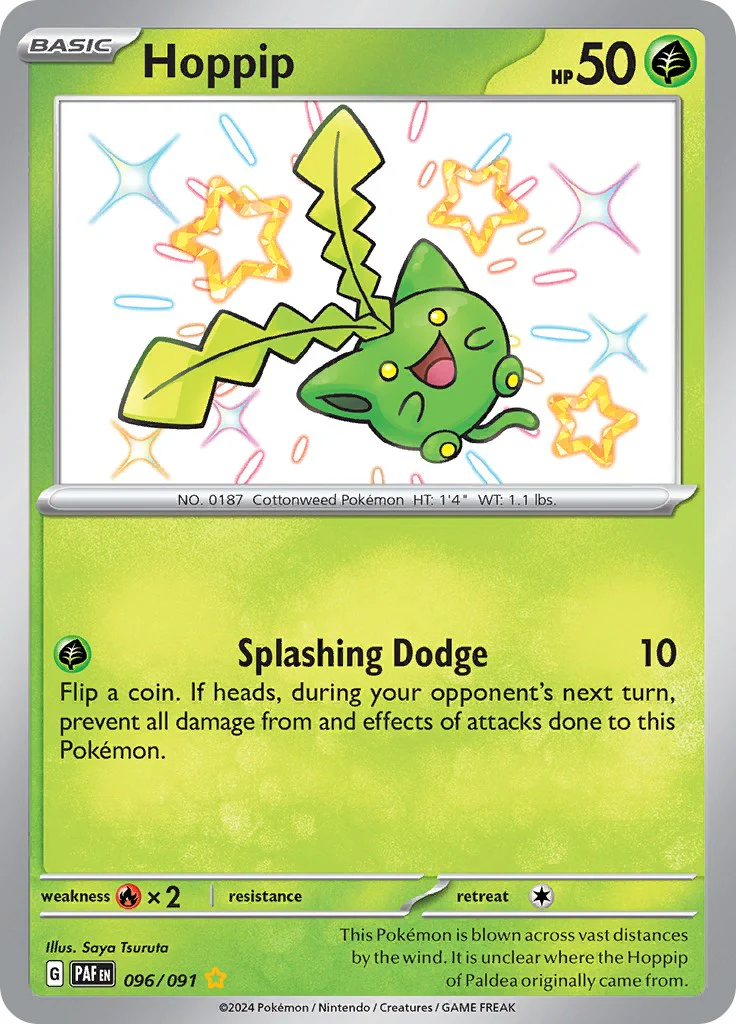 Hoppip 096/091 - (SV: Paldean Fates) (Shiny Rare) Holofoil