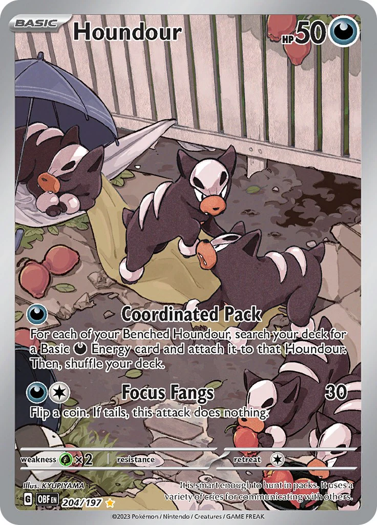Houndour - 204/197 - (SV03: Obsidian Flames) (Illustration Rare)
