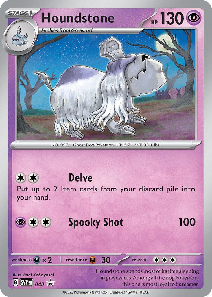 Houndstone - 042 - (SV: Scarlet & Violet Promo Cards) (Promo) Holofoil
