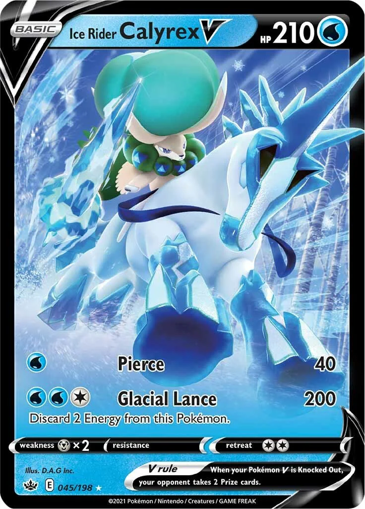 Ice Rider Calyrex V 045/198 - (SWSH06: Chilling Reign) (Ultra Rare) Holofoil