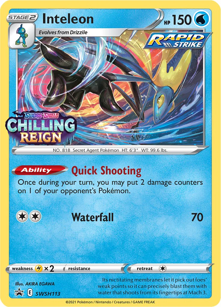 Inteleon - SWSH113 (Prerelease) - (SWSH: Sword & Shield Promo Cards) (Promo)