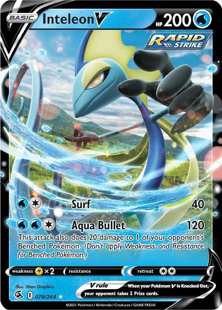 Inteleon V 078/264 - (SWSH08: Fusion Strike) (Ultra Rare) Holofoil