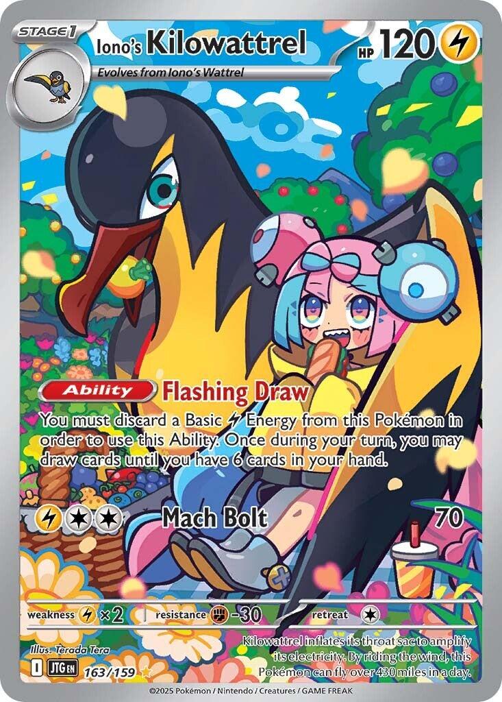 Iono's Kilowattrel - 163/159 - (SV09: Journey Together) (Illustration Rare)