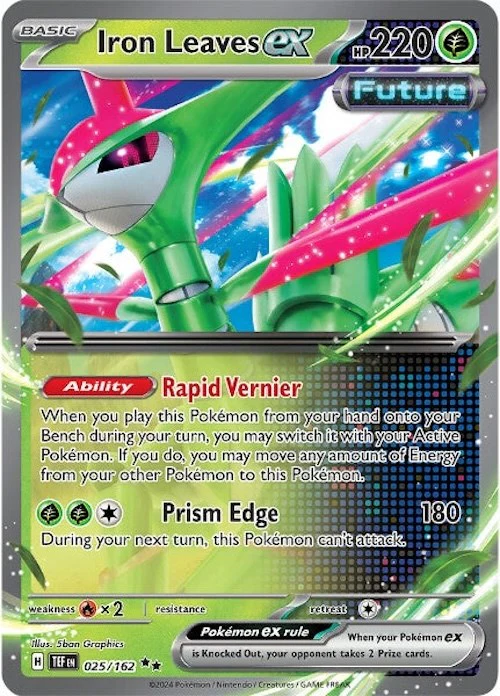 Iron Leaves ex - 025/162 - (SV05: Temporal Forces) (Double Rare) Holofoil