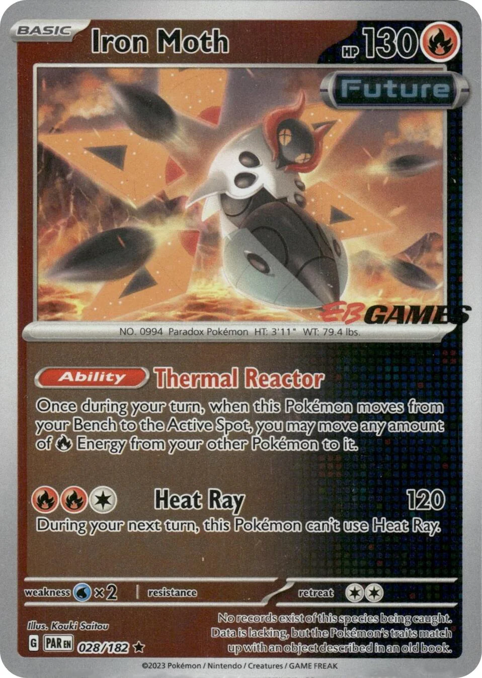 Iron Moth - 028/182 (EB Games Promo) 028/182 - (Miscellaneous Cards & Products) (Promo) Holofoil
