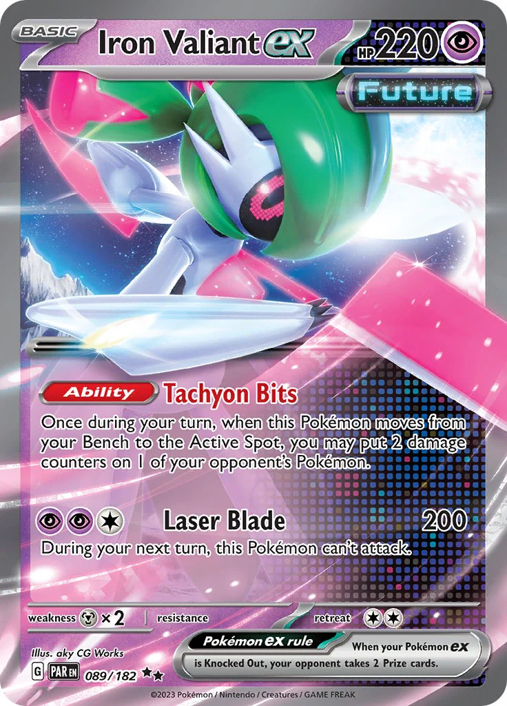 Iron Valiant ex - 089/182 - (SV04: Paradox Rift) (Double Rare) Holofoil