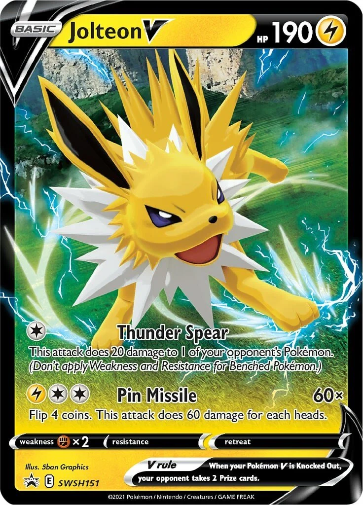Jolteon V - SWSH151 - (SWSH: Sword & Shield Promo Cards) (Promo)