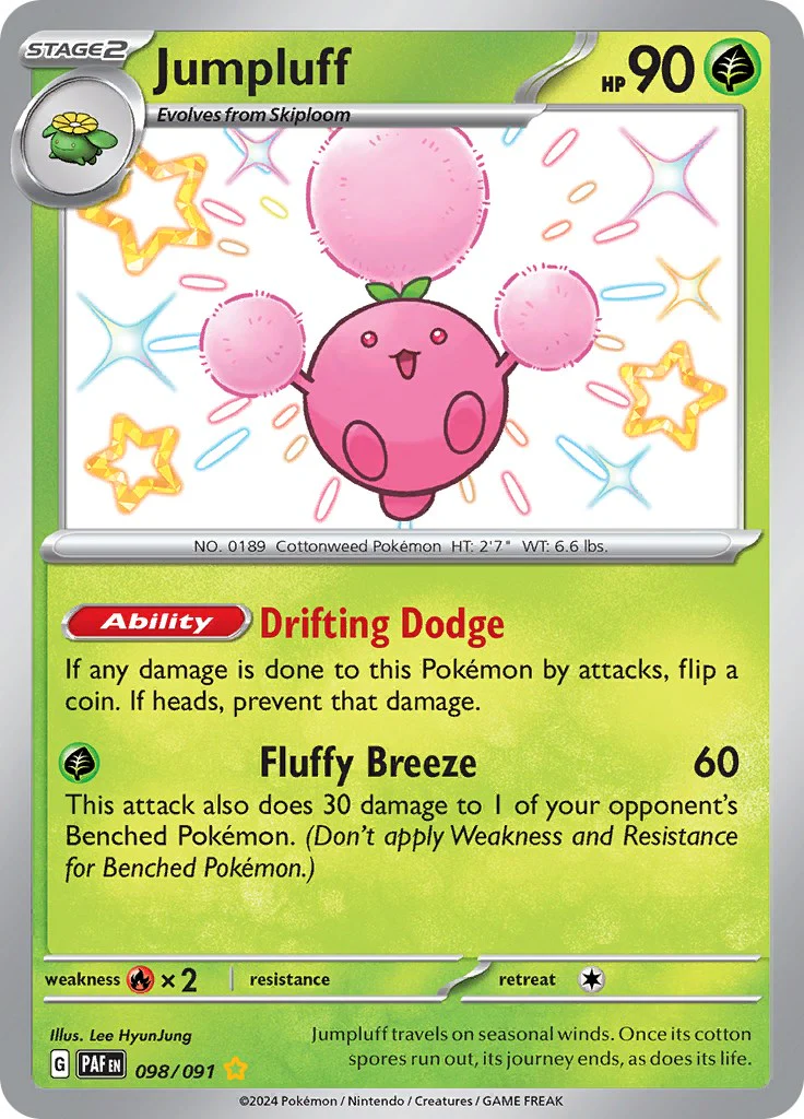 Jumpluff 098/091 - (SV: Paldean Fates) (Shiny Rare) Holofoil