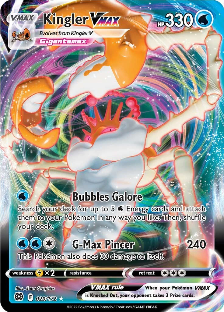 Kingler VMAX - 029/172 - (SWSH09: Brilliant Stars) (Ultra Rare)