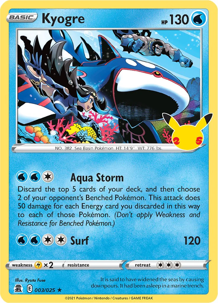 Kyogre 003/025 - (Celebrations) (Holo Rare) Holofoil