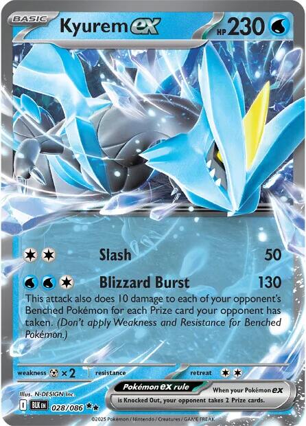 Kyurem ex 028/086 - (SV: Black Bolt) (Double Rare) Holofoil