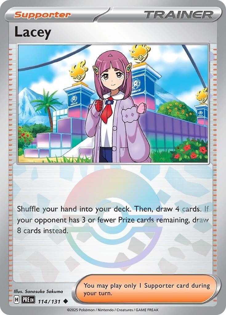 Lacey - 114/131 (Poke Ball Pattern) 114/131 - (SV: Prismatic Evolutions) (Uncommon) Holofoil