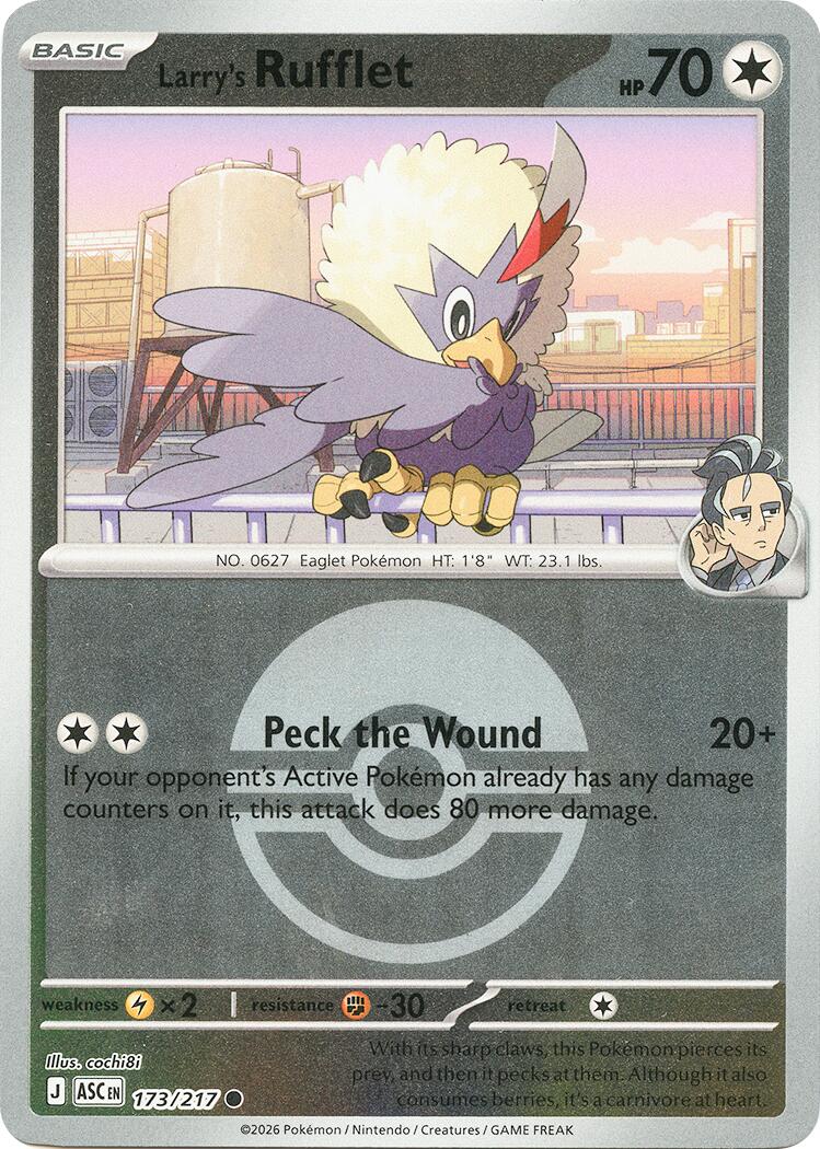 Larry's Rufflet (Poke Ball) 173/217 - (ME: Ascended Heroes) (Common) (Reverse Holofoil)