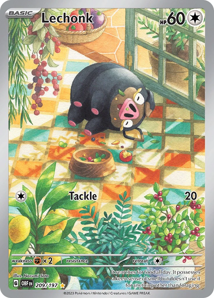 Lechonk - 209/197 - (SV03: Obsidian Flames) (Illustration Rare)