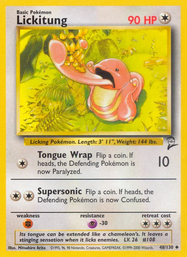 Lickitung 048/130 - (Base Set 2) (Uncommon) Normal