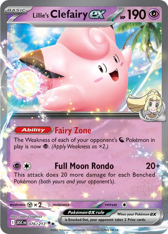 Lillie's Clefairy ex - 076/217 - (ME: Ascended Heroes) (Double Rare)