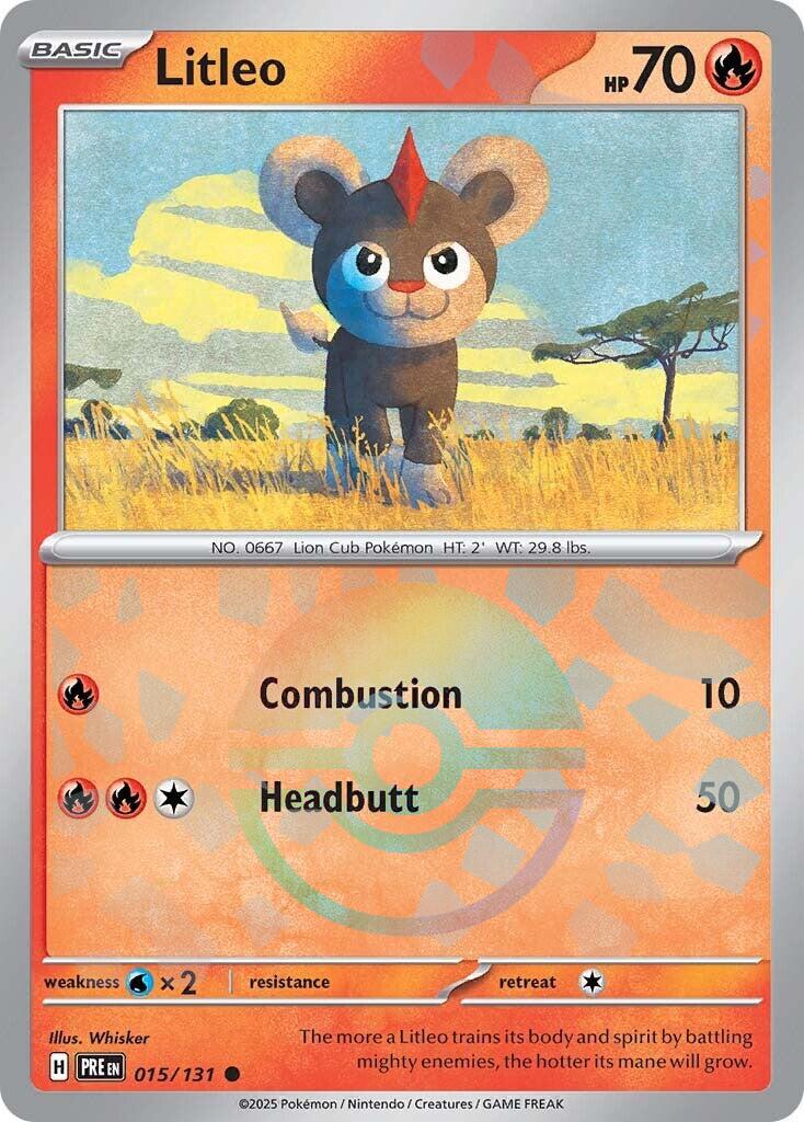 Litleo (Poke Ball Pattern) 015/131 - (SV: Prismatic Evolutions) (Common) Holofoil