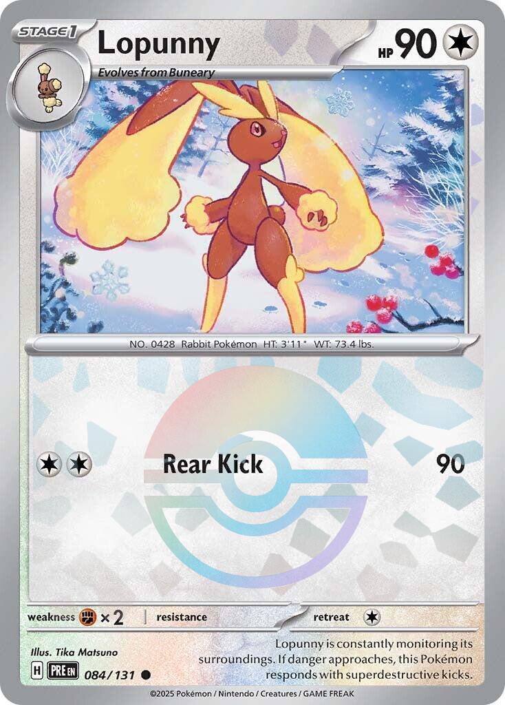 Lopunny (Poke Ball Pattern) 084/131 - (SV: Prismatic Evolutions) (Common) Holofoil