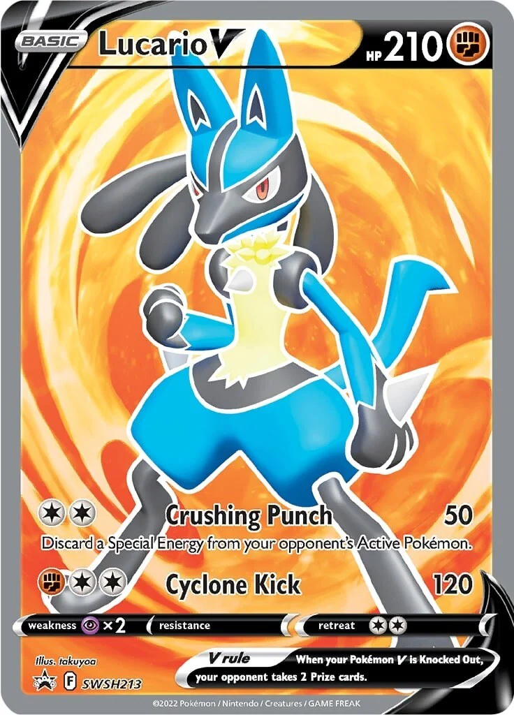 Lucario V - SWSH213 - (SWSH: Sword & Shield Promo Cards) (Promo) Holofoil