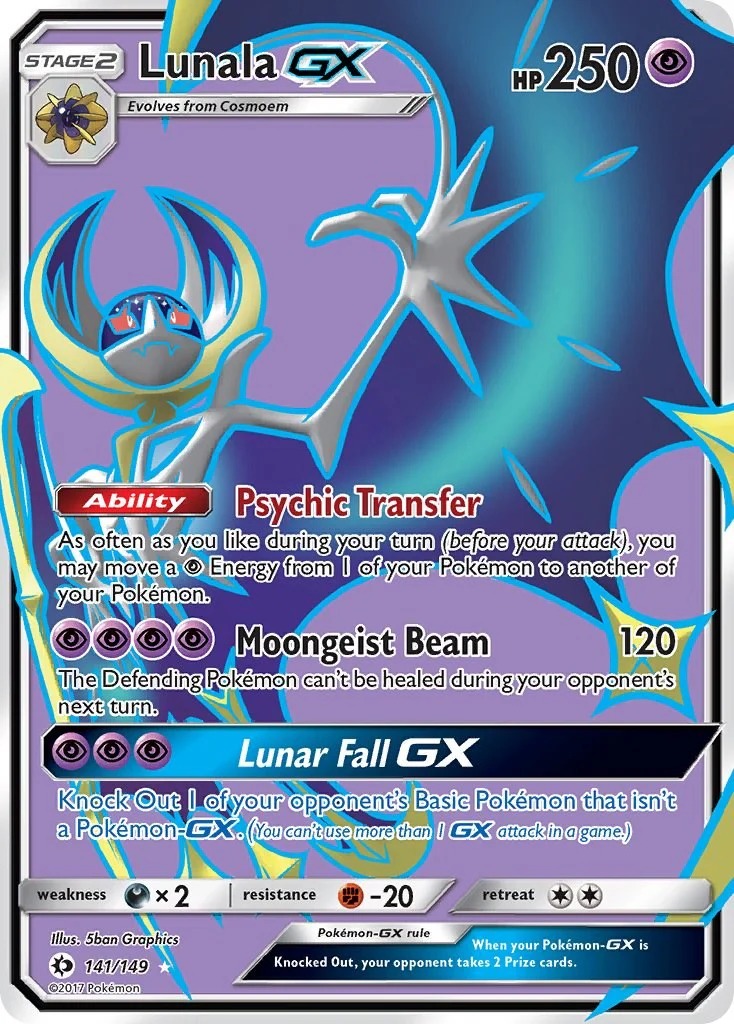 Lunala GX (Full Art) 141/149 - (SM Base Set) (Ultra Rare) Holofoil