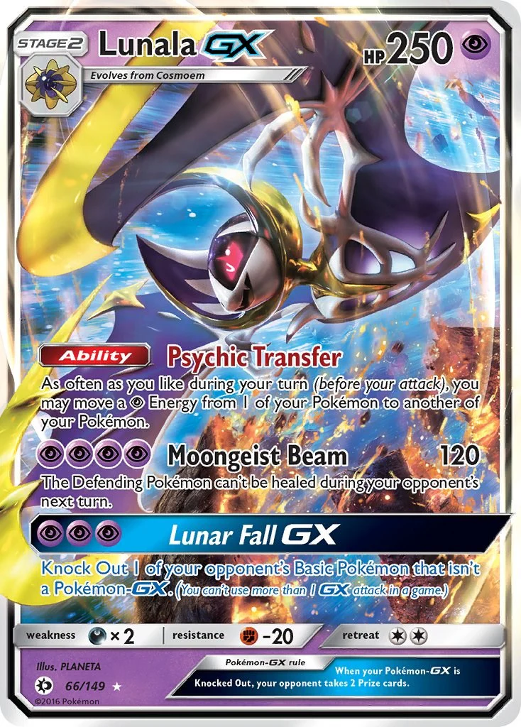 Lunala GX 66/149 - (SM Base Set) (Ultra Rare) Holofoil