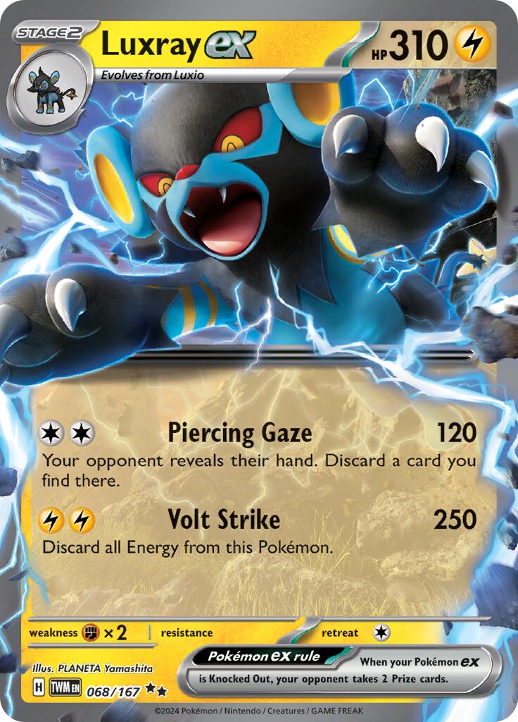 Luxray ex - 068/167 - (SV06: Twilight Masquerade) (Double Rare) Holofoil