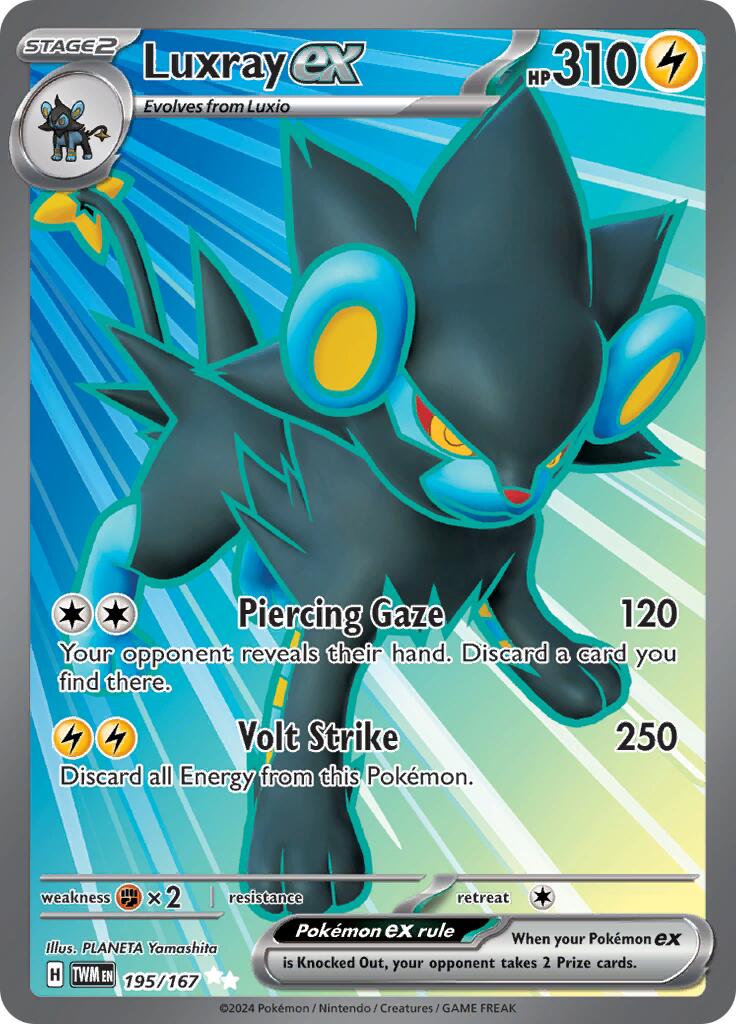 Luxray ex - 195/167 - (SV06: Twilight Masquerade) (Ultra Rare) Holofoil