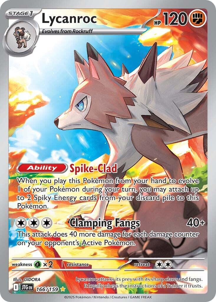 Lycanroc - 166/159 - (SV09: Journey Together) (Illustration Rare) Holofoil