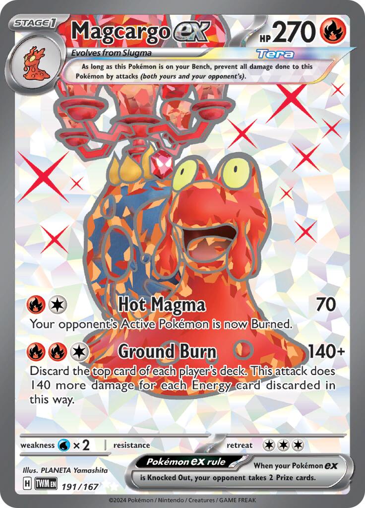 Magcargo ex - 191/167 - (SV06: Twilight Masquerade) (Ultra Rare)