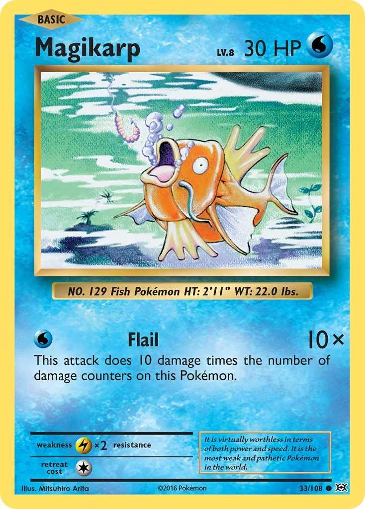 Magikarp 33/108 - (XY - Evolutions) (Common) (Reverse Holofoil)