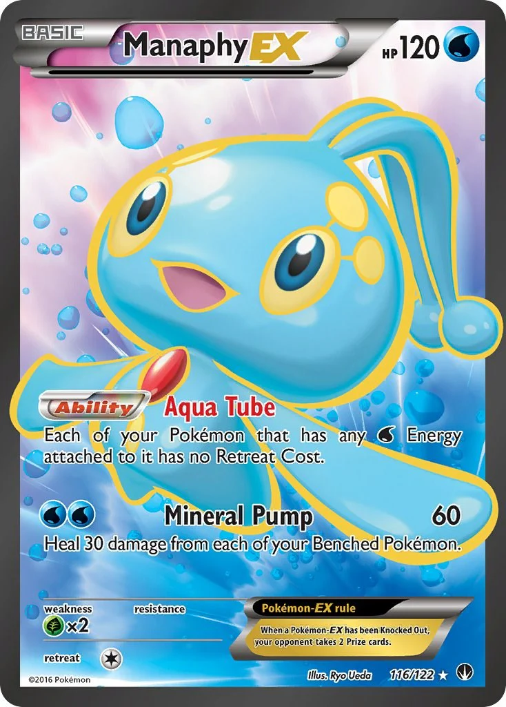 Manaphy EX (Full Art) 116/122 - (XY - BREAKpoint) (Ultra Rare) Holofoil