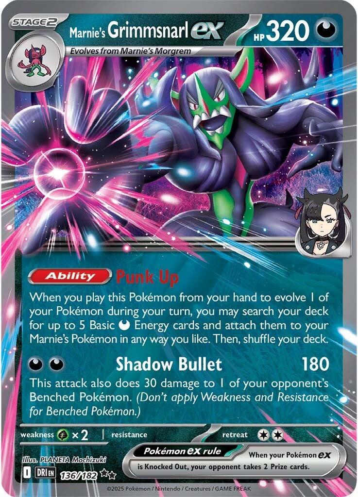 Marnie's Grimmsnarl ex 136/182 - (SV10: Destined Rivals) (Double Rare) Holofoil