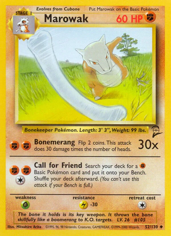 Marowak 052/130 - (Base Set 2) (Uncommon) Normal