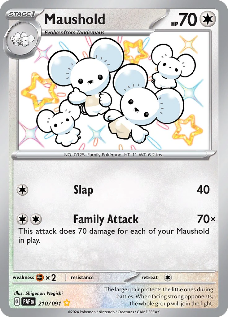 Maushold - 210/091 - (SV: Paldean Fates) (Shiny Rare)