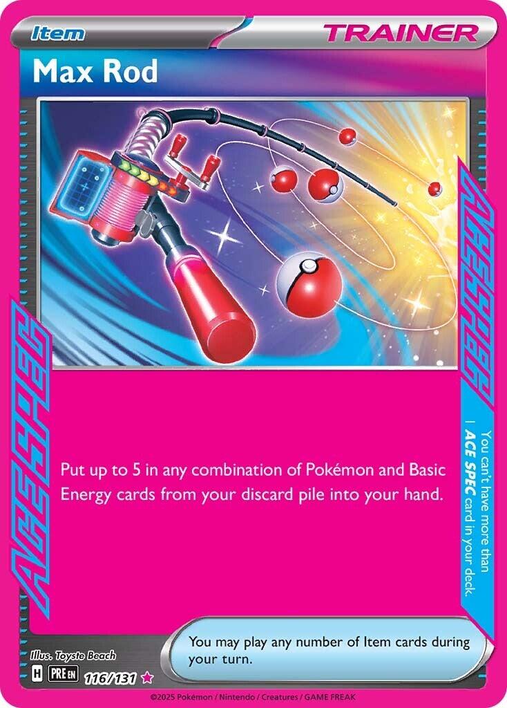 Max Rod 116/131 - (SV: Prismatic Evolutions) (ACE SPEC Rare) Holofoil