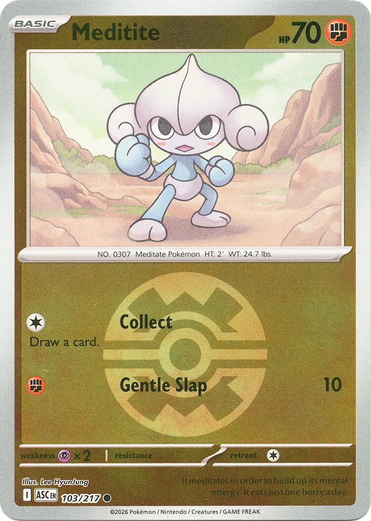 Meditite (Quick Ball) 103/217 - (ME: Ascended Heroes) (Common) (Reverse Holofoil)