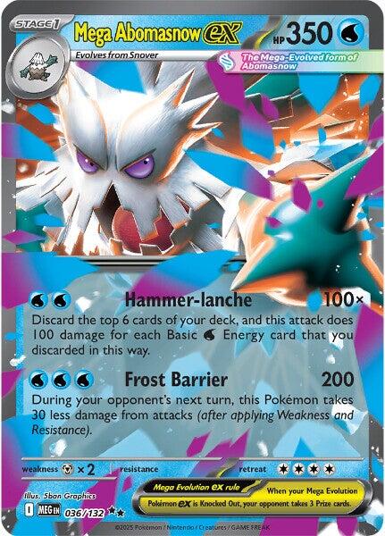 Mega Abomasnow ex - 036/132 - (ME01: Mega Evolution) (Double Rare) Holofoil
