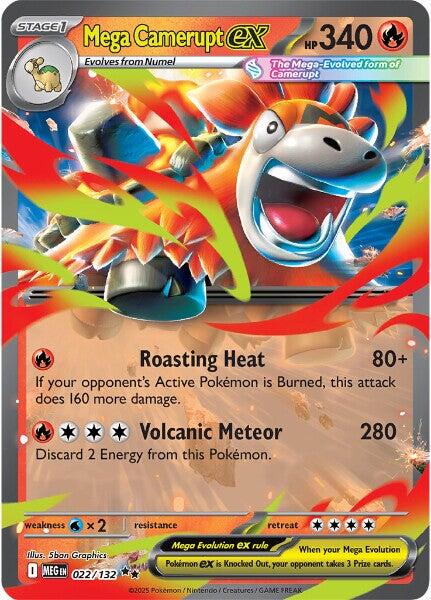 Mega Camerupt ex - 022/132 - (ME01: Mega Evolution) (Double Rare) Holofoil
