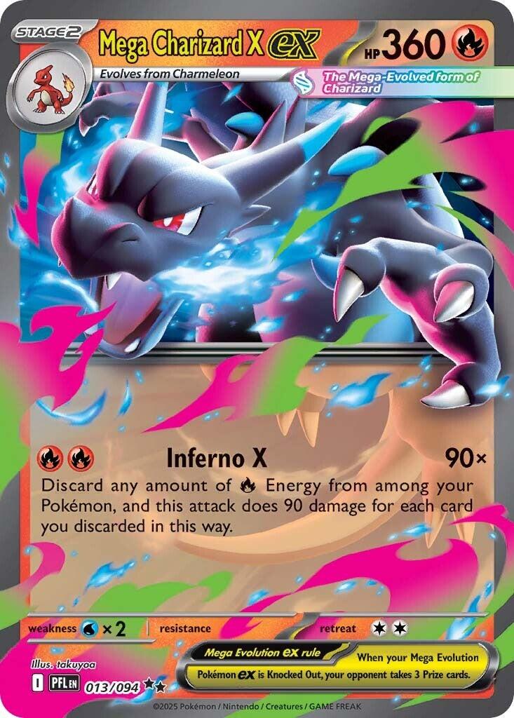 Mega Charizard X ex - 013/094 - (ME02: Phantasmal Flames) (Double Rare)