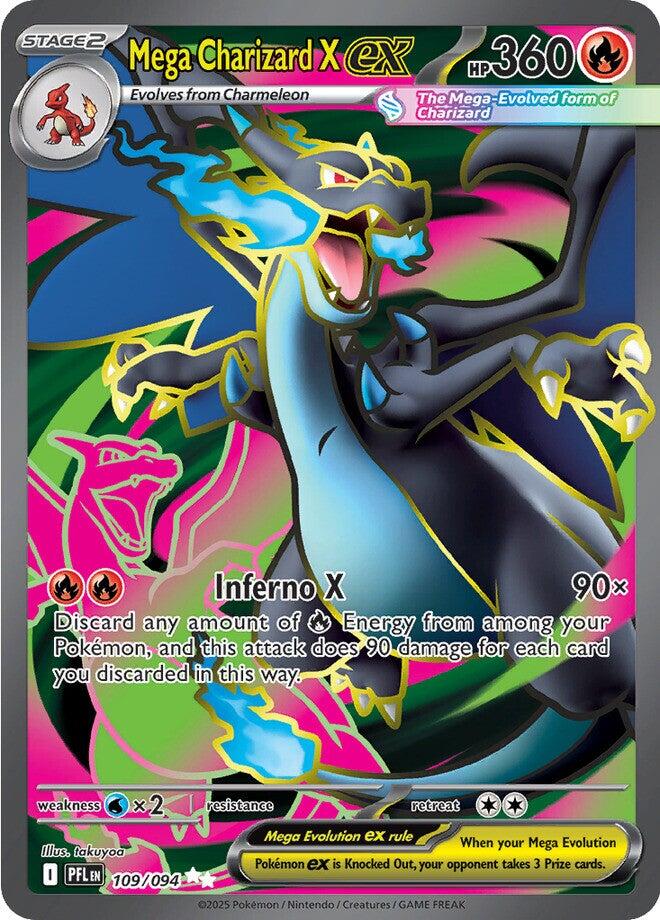 Mega Charizard X ex - 109/094 - (ME02: Phantasmal Flames) (Ultra Rare)