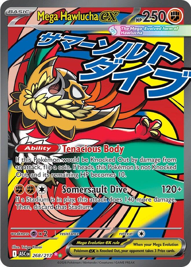 Mega Hawlucha ex - 268/217 - (ME: Ascended Heroes) Holofoil