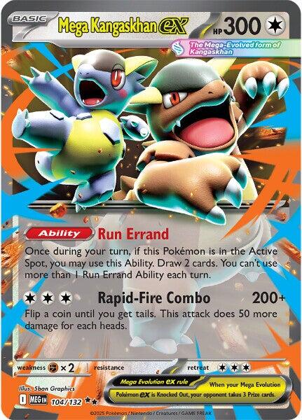 Mega Kangaskhan ex - 104/132 - (ME01: Mega Evolution) (Double Rare) Holofoil