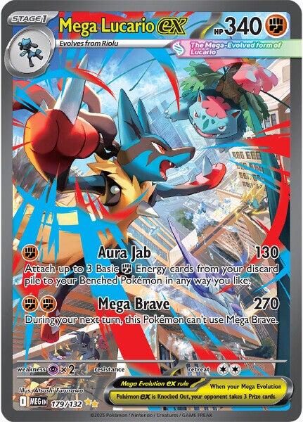 Mega Lucario ex - 179/132 - (ME01: Mega Evolution) (Special Illustration Rare) Holofoil