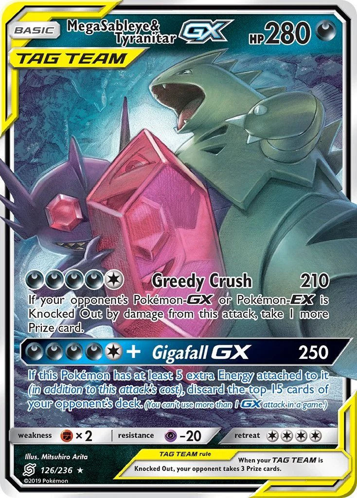 Mega Sableye & Tyranitar GX 126/236 - (SM - Unified Minds) (Ultra Rare) Holofoil