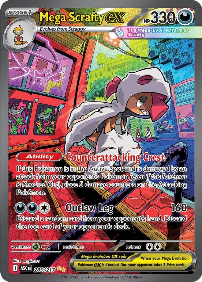 Mega Scrafty ex - 285/217 - (ME: Ascended Heroes) (Special Illustration Rare)