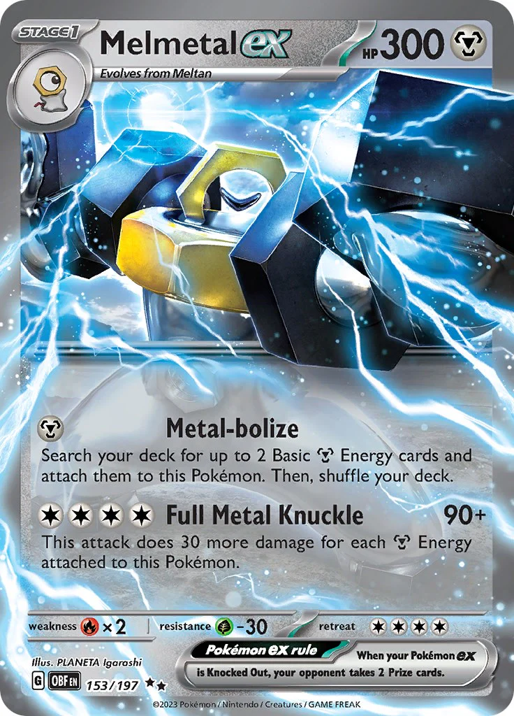 Melmetal ex 153/197 - (SV03: Obsidian Flames) (Double Rare) Holofoil