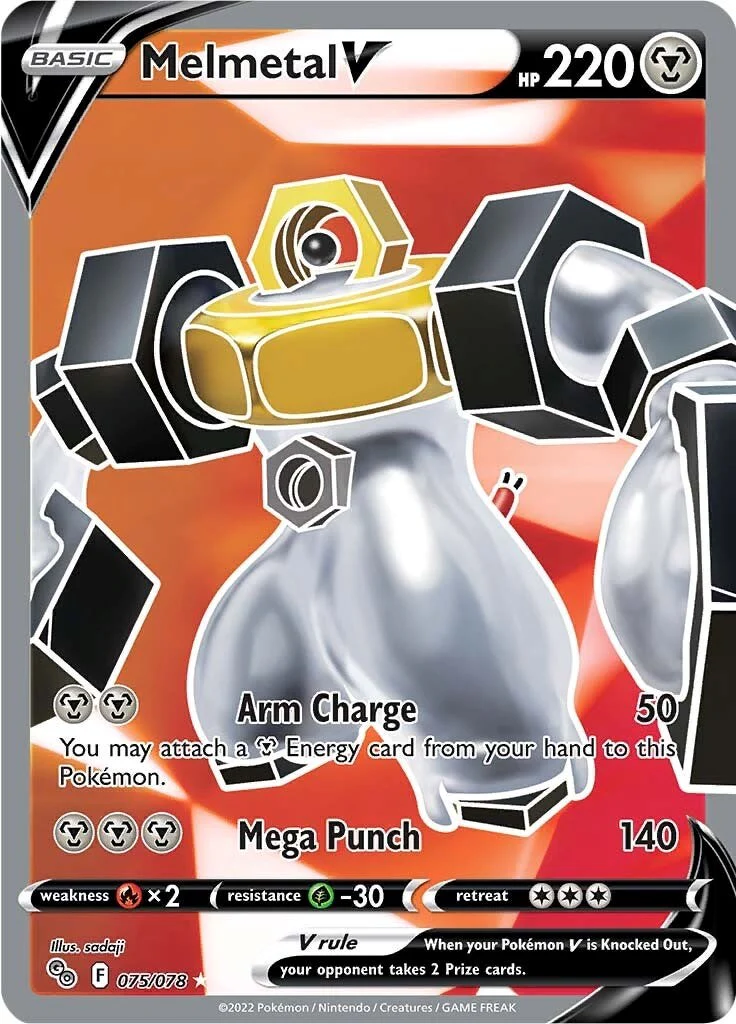 Melmetal V (Full Art) 075/078 - (Pokemon GO) (Ultra Rare) Holofoil