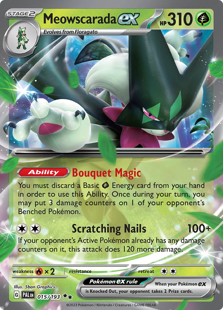 Meowscarada ex - 015/193 - (SV02: Paldea Evolved) (Double Rare) Holofoil