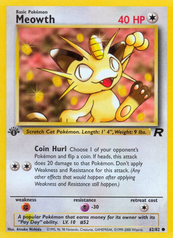 Meowth 62/82 - (Team Rocket) (Common)
