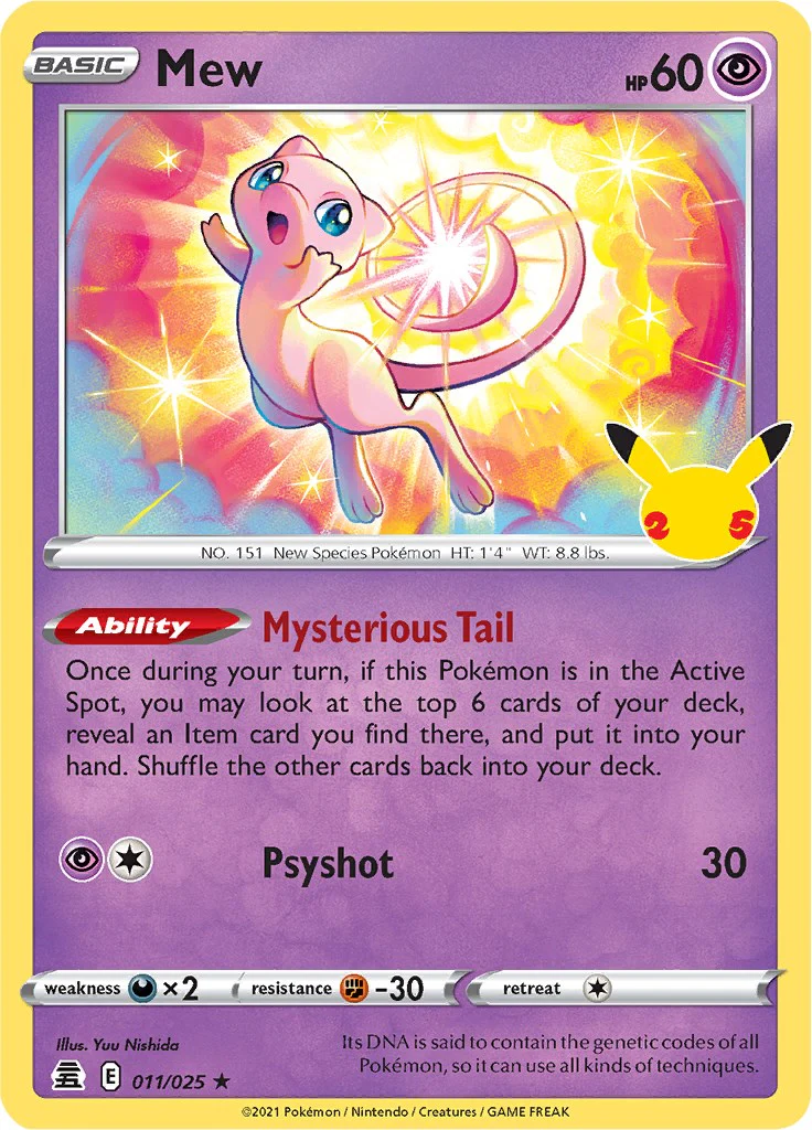 Mew 011/025 - (Celebrations) (Holo Rare)